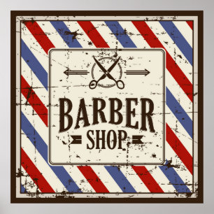 coole Barber shop business retro Poster