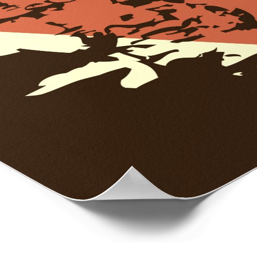 coole Barber shop business retro  Poster (Hoek)