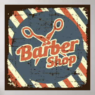 coole Barber shop business retro  Poster