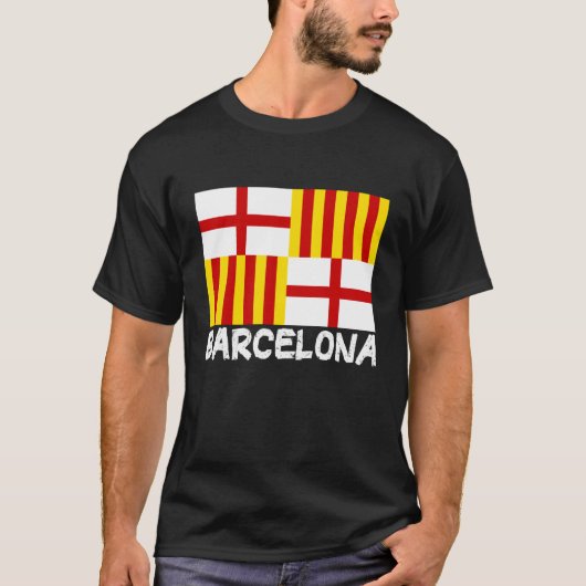 Coole Barcelona-vlag T-shirt (Voorkant)