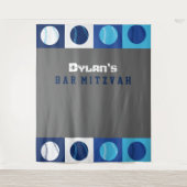 COOLE BASEBALL Bar Mitswa Foto gelegenheid Achterg Wandkleed (Voorkant)