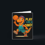 Coole Basketbal Dinosaurus Speler Grappige Sport D Kaart<br><div class="desc">Coole Basketbal Dinosaurus Speler Grappige Sport Dino Slam Dunk Premium</div>