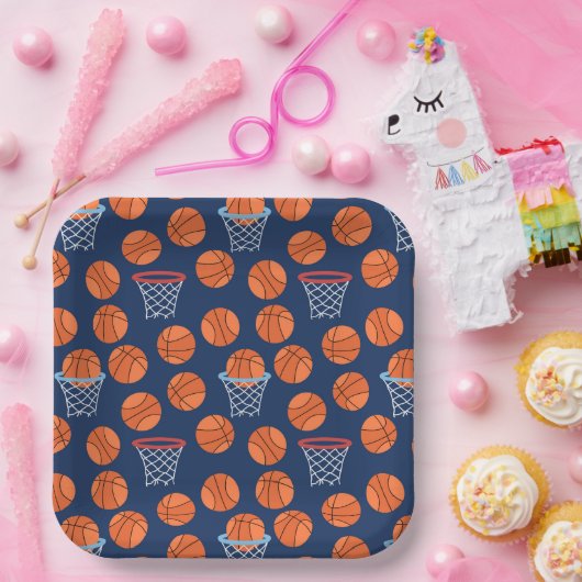 coole Basketball-wedstrijd Papieren Bordje (Feest)