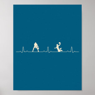 Coole Basketbalspeler Hartslag Poster