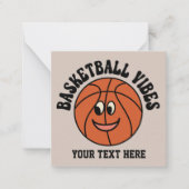 coole Basketbalspuitbussen voegen tekst toe Notitiekaartje (Voorkant)