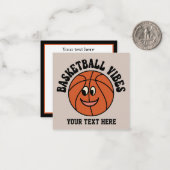 coole Basketbalspuitbussen voegen tekst toe Notitiekaartje (Voorkant / Achterkant in situ)