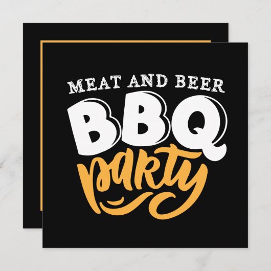 coole bbq buiten de partij Uitnodiging (Voorkant / Achterkant)