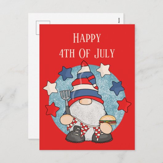 coole bbq gnome Happy April Feestdagenkaart (Voorkant / Achterkant)