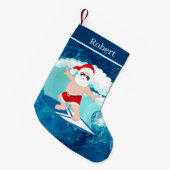 coole beach surfende kerstkerstkerstkerstcadeautje kleine kerstsok (Voorkant (Hangend))