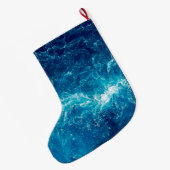 coole Beach surfende Santa Small Grote Kerstsok (Achterkant (Hangend))