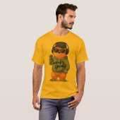 coole beer illustratie, t-shirt (Voorkant volledig)