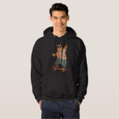 Coole Beer Skater Grappig Dieren Hoodie (Voorkant volledig)