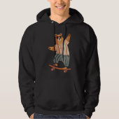 Coole Beer Skater Grappig Dieren Hoodie (Voorkant)