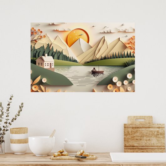 coole bergmeerliefhebbers poster (Keuken)