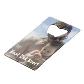 coole Best Pap Ever Foto Creditkaart Flessenopener (Achterkant Gekanteld)