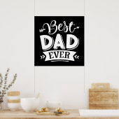 coole beste vader ooit woordkunst Poster (Keuken)