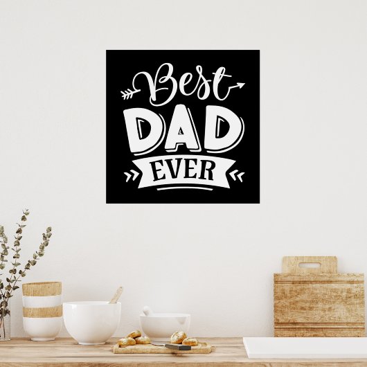 coole beste vader ooit woordkunst Poster (Keuken)