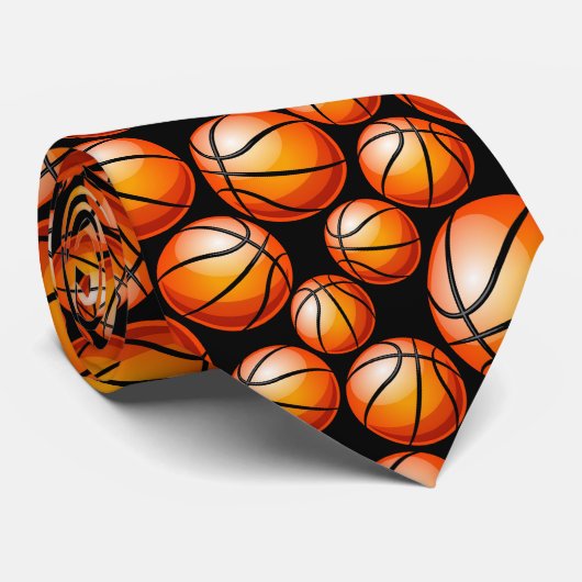 coole betegelde Basketbal liefhebbers sporten Stropdas (Opgerold)