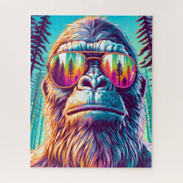 Coole Bigfoot in hippe zonnebril Legpuzzel