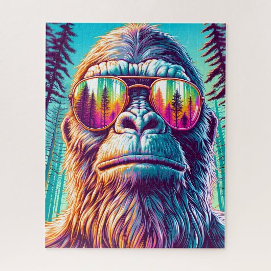 Coole Bigfoot in hippe zonnebril Legpuzzel (Verticaal)
