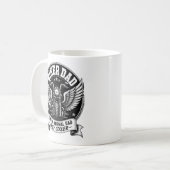Coole Biker Vader Vintage Motorfiets Koffiemok (Voorkant links)