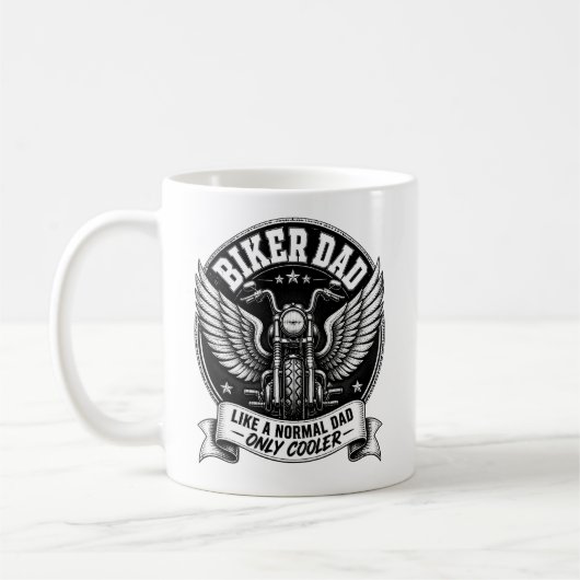 Coole Biker Vader Vintage Motorfiets Koffiemok (Links)