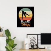 coole Billiardtherapie woordkunst Poster (Thuiskantoor)