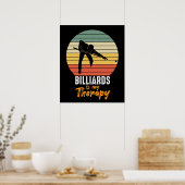 coole Billiardtherapie woordkunst Poster (Keuken)