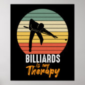 coole Billiardtherapie woordkunst Poster (Voorkant)