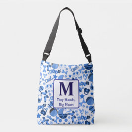 coole blauwe Baby jongen Kwekerij Patroon geperson Crossbody Tas