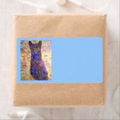coole blauwe kat etiket (Insitu)