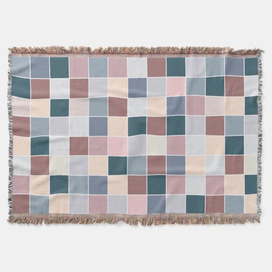 Coole Blokken, Elegante Kleuren Deken (Voorkant)