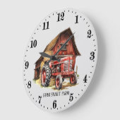 Coole boerderij tractor voeg bericht toe grote klok (Hoek)