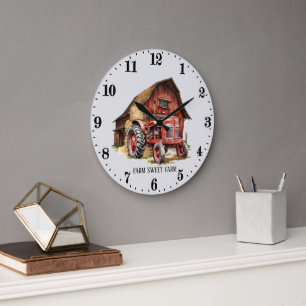 Coole boerderij tractor voeg bericht toe grote klok