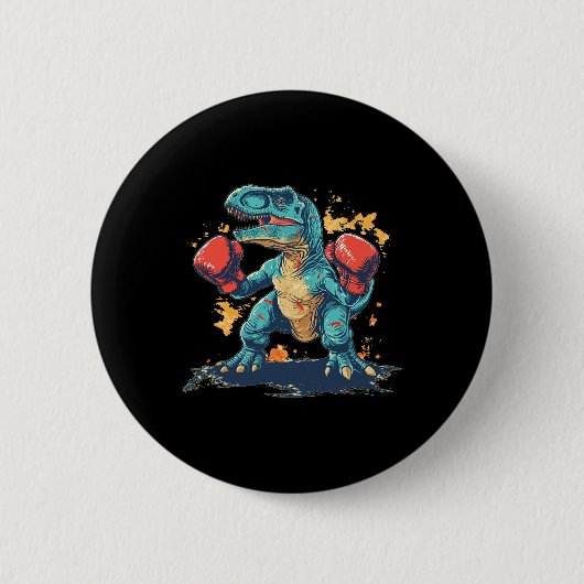 Coole Bokshandschoenen Met Dinosaurus Ronde Button 5,7 Cm (Voorkant)