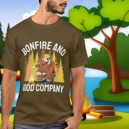 coole bonfire good company word art t-shirt
