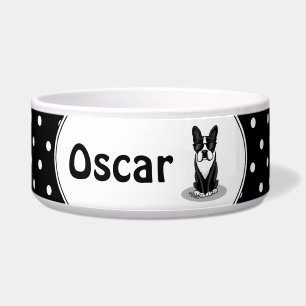 Coole Boston Terrier met zonnebril (zwart) Voerbakje