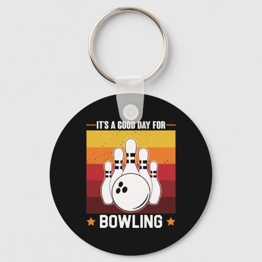 coole Bowling-sportliefhebbers Sleutelhanger (Voorkant)