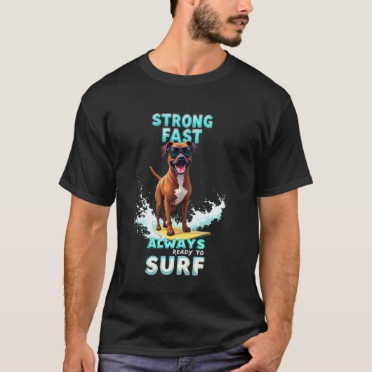 Coole Boxer Surfhond T-shirt (Voorkant)