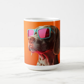Coole Bracco italiano hond met zonnebril Koffiemok