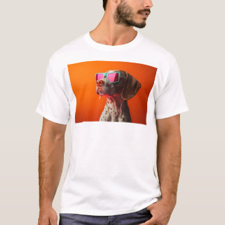 Coole Bracco italiano hond met zonnebril T-shirt