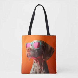 Coole Bracco italiano hond met zonnebril Tote Bag