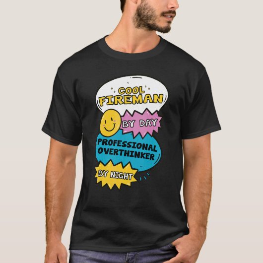 Coole brandweerman overdag professionele overdenke t-shirt (Voorkant)