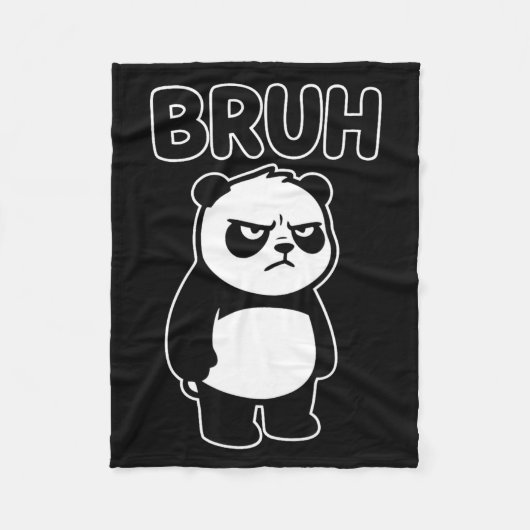 Coole Bruh Panda Mannen Vrouwen Kinderen Tiener Gr Fleece Deken (Voorkant)