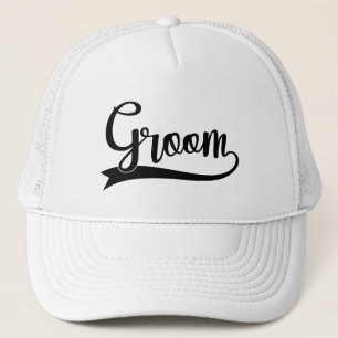Coole bruidegom woordkunst Trouwfeest Trucker Pet