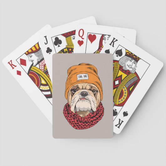Coole Bulldog Pokerkaarten (Achterkant)