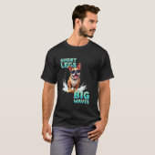 Coole Bulldog Surfende Hond T-shirt (Voorkant volledig)