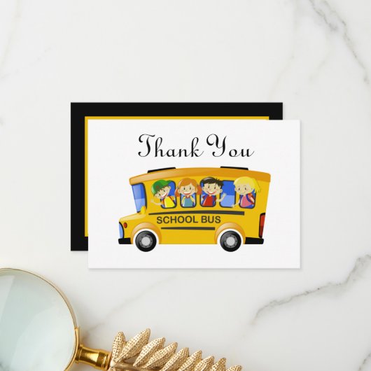 coole buschauffeur dank u voor gevoel bedankkaart (Voorkant / Achterkant in situ)