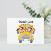 coole buschauffeur voegt gevoel toe bedankkaart (Staand voorkant)