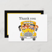 coole buschauffeur voegt gevoel toe bedankkaart (Voorkant / Achterkant)